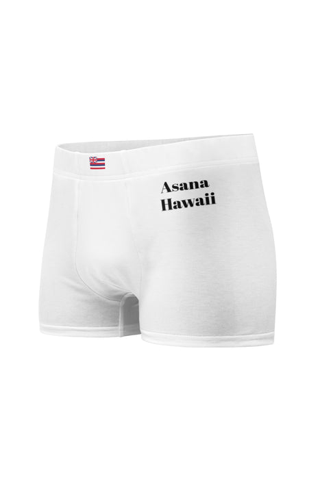 Asana Hawaii Men's White Boxer Briefs