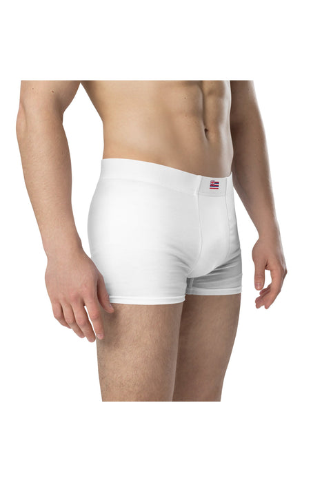 Asana Hawaii Men's White Boxer Briefs