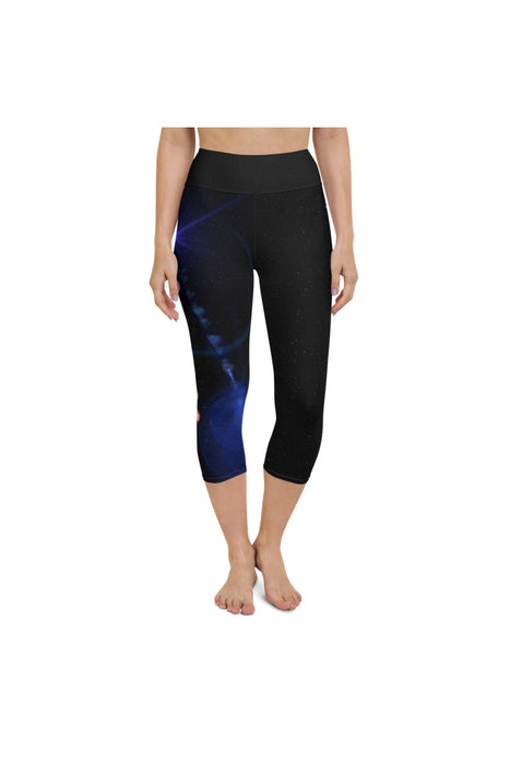 Women's Yoga Capri Leggings - Coral print – AURORA clothing