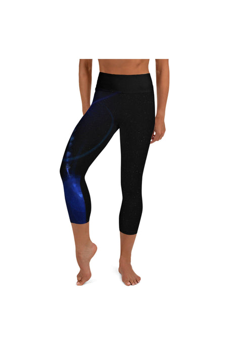NEW Gaiam Capri Leggings Pants Athletic Convertible WorkOut Jade Blue Swirl  M 8